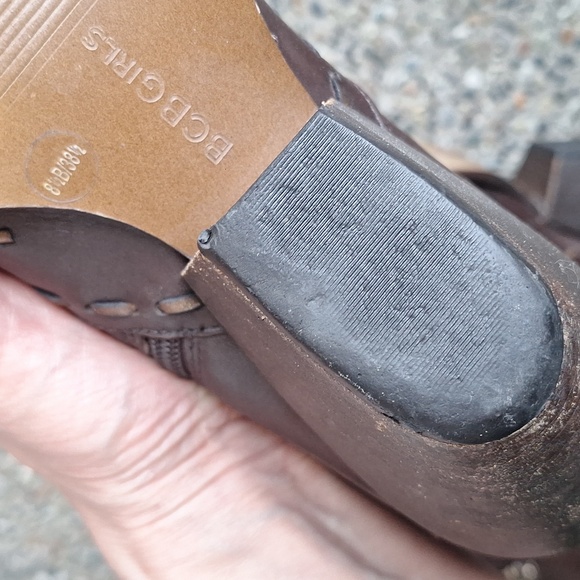 Y2K BCBGirls Brown Leather Cowboy Boots Size 8.5 B - Picture 7 of 13